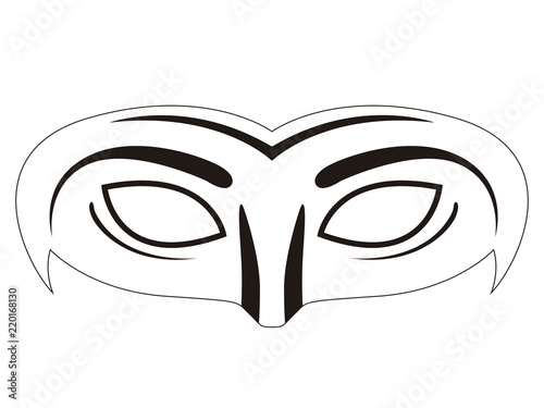 Isolated carnival mask icon