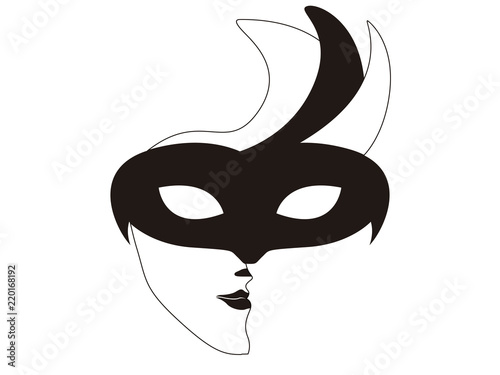 Isolated carnival mask icon