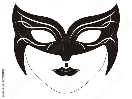 Isolated carnival mask icon