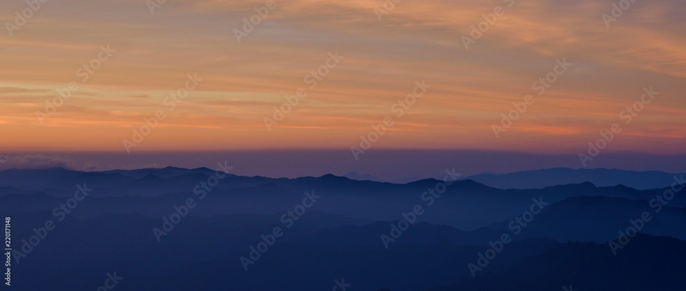 大台ケ原山で見た幻想的な夕焼け