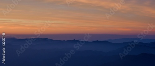 大台ケ原山で見た幻想的な夕焼け