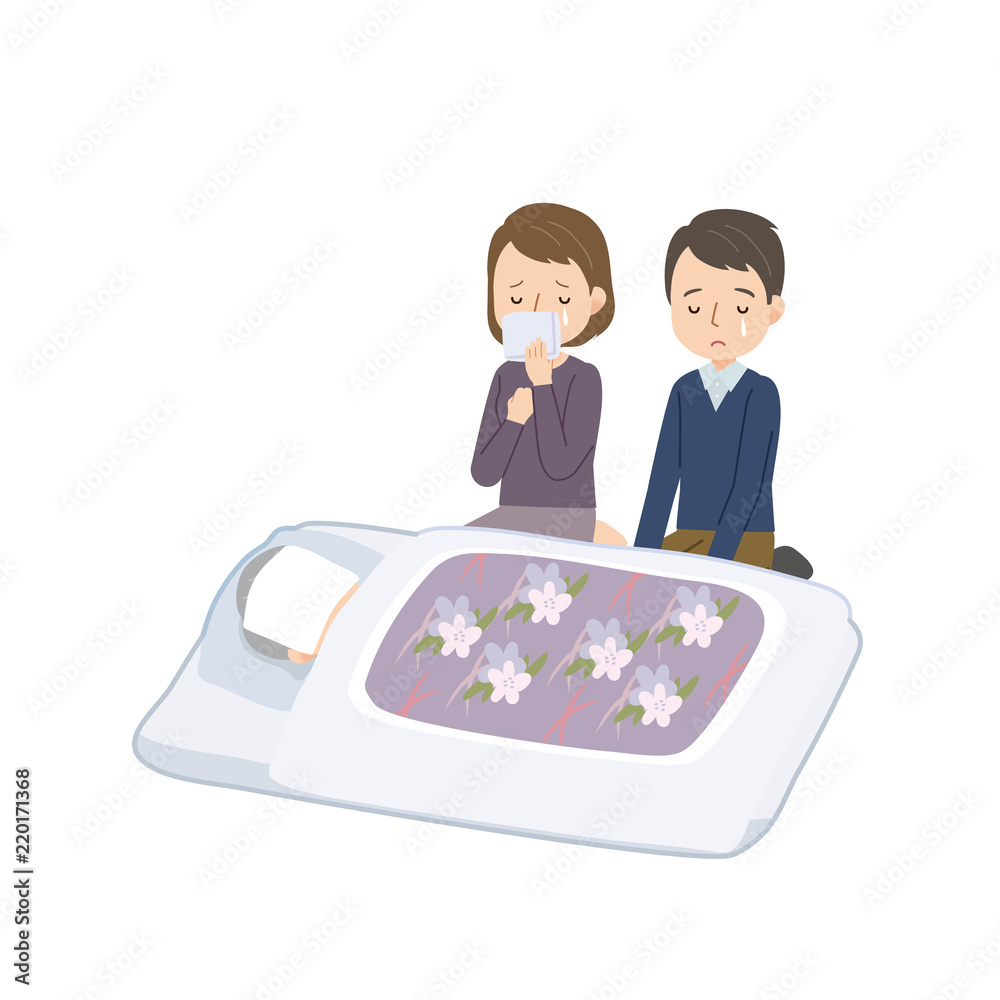 故人 遺族 別れ イラスト Stock ベクター Adobe Stock