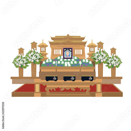 葬儀　祭壇　イラスト
