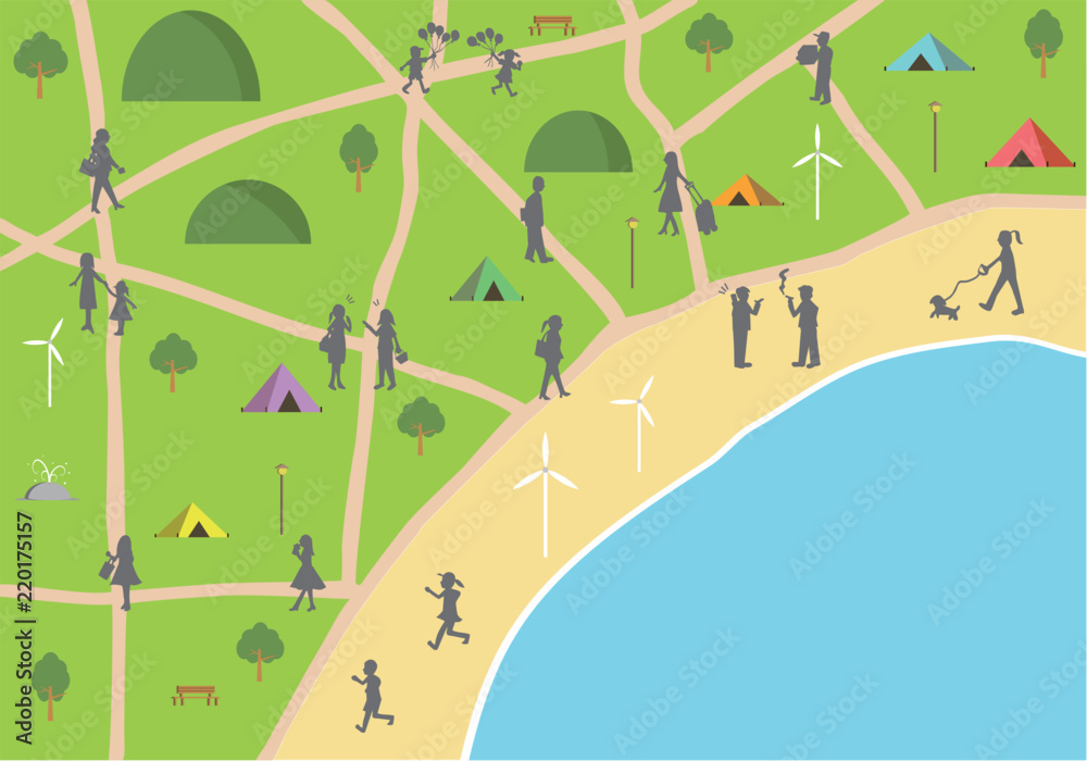 キャンプ場　マップ