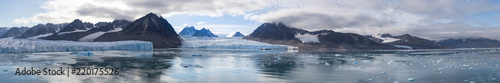 The Monacobreen - Monaco glacier in Liefdefjord, Svalbard, Norway. photo