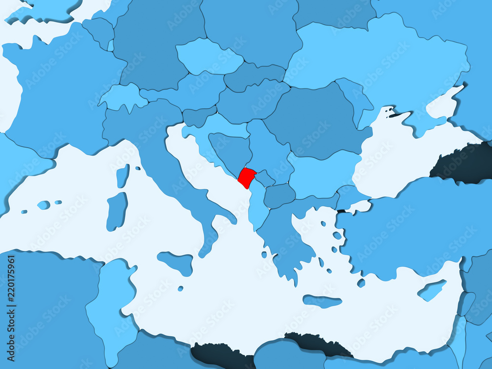 Fototapeta premium Map of Montenegro