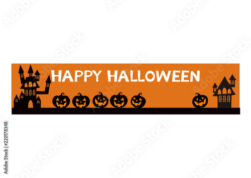 ハロウィーンのバナー。ジャックオーランタン。