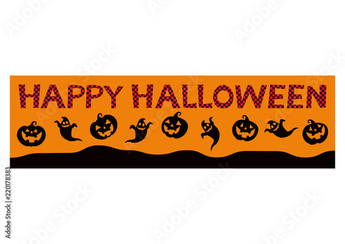 ハロウィーンのバナー。ジャックオーランタン。