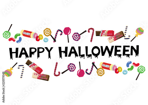 ハロウィンのバナー。お菓子のバナー。
