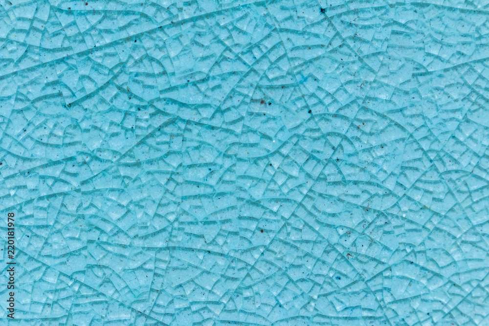 Abstract of blue crack ceramic tile ,glazed tile texture
