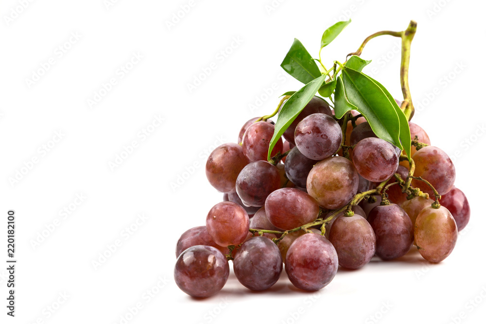 Obraz premium Single berry of red grape isolated on white background