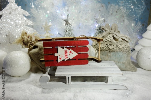 The magic of Christmas - Christmas sledge and gifts