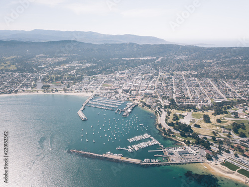 Aerial Drone Monterey Bay City Aquarium Top Down Cityscape photo