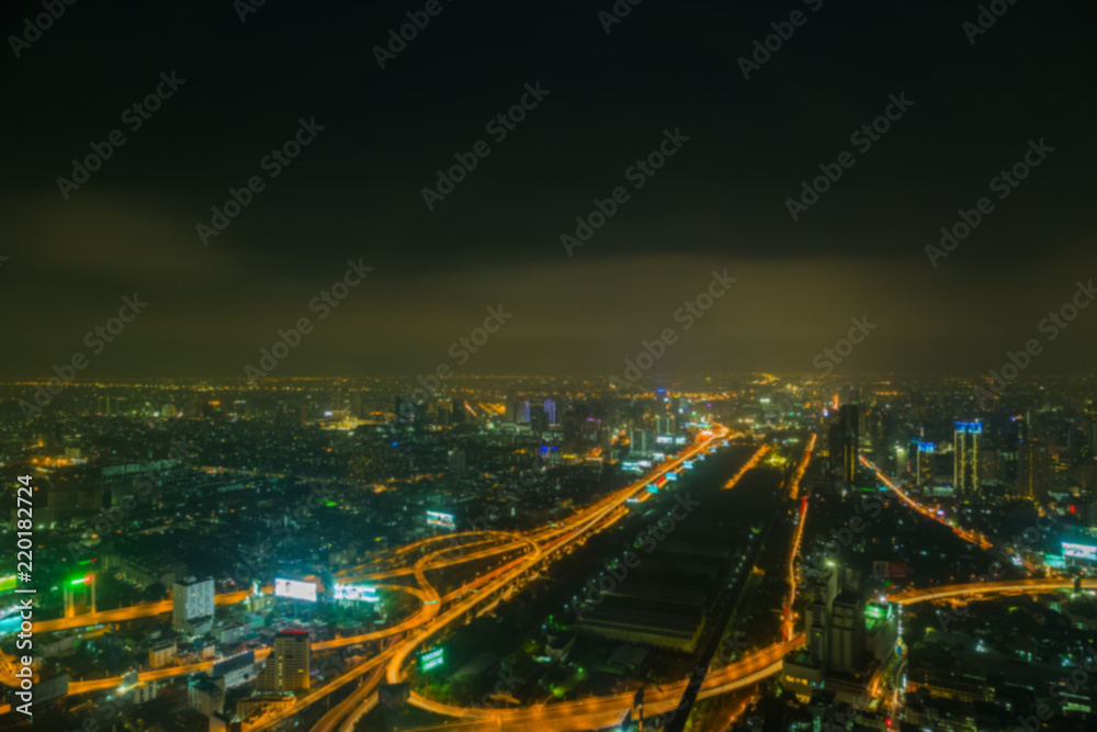 Fototapeta premium Blurred abstract bokeh of lights from cityscape