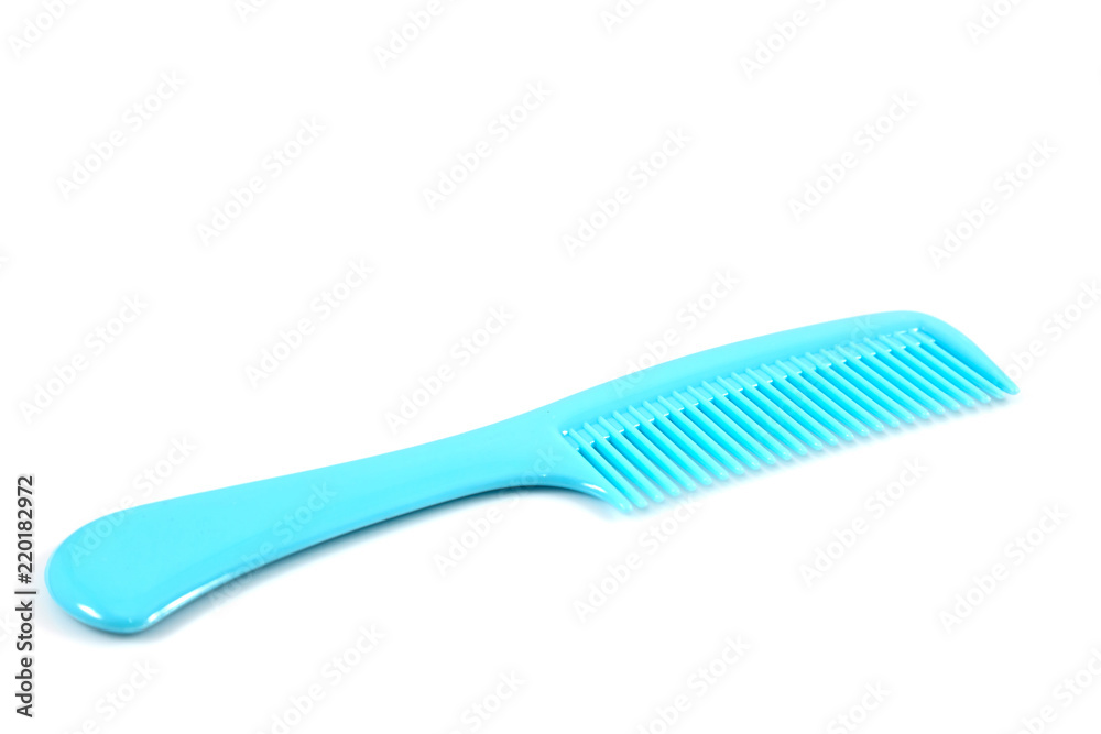 blue plastic comb isolated blue plastic comb isolated