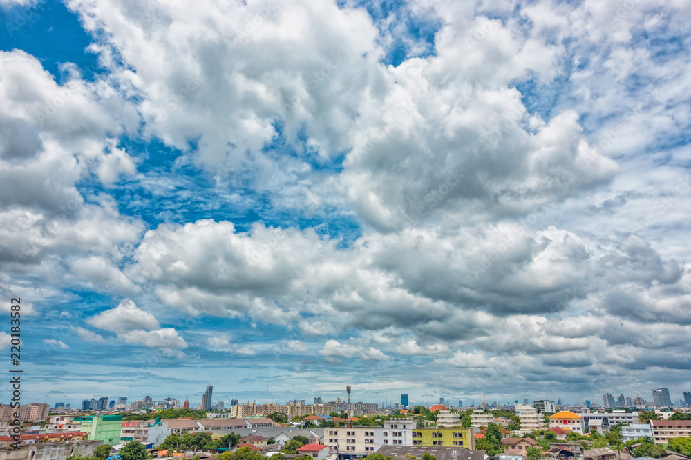 Fototapeta premium Aerial view of dramatic daylight,