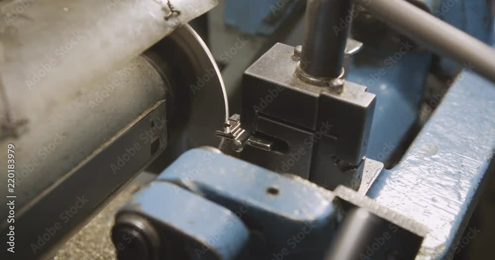 Making duplicate keys for a door lock. Close-up. Making duplicate keys for a door lock. Close-up.