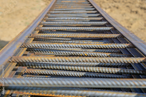 Metal ladder made of reinforcement for sewerage wells