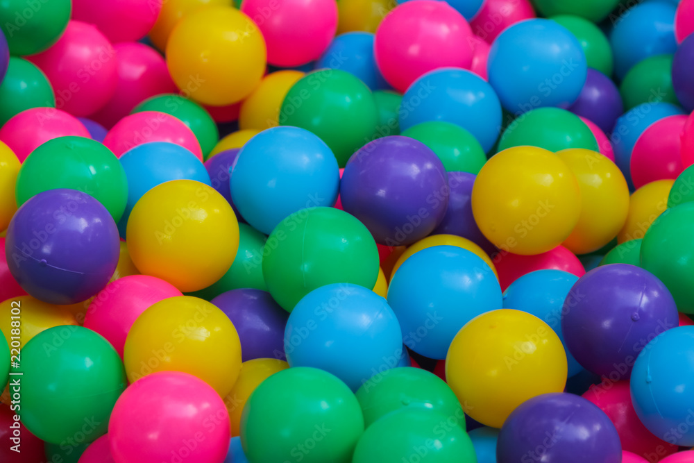 Many colorful plastic balls Many colorful plastic balls