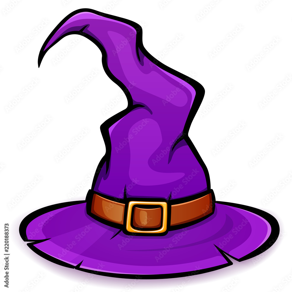Vector halloween witch hat design