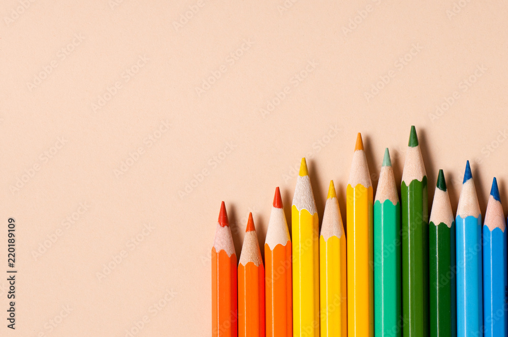 Color pencils isolated on cream background.
Color pencils isolated on cream background.