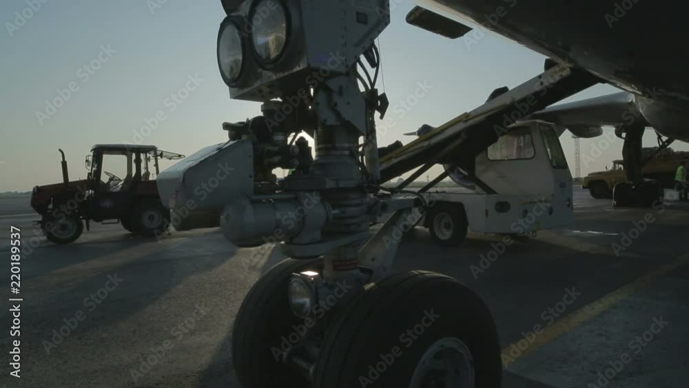 Loading baggage in the plane