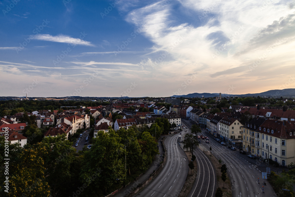 Obraz premium Kassel Stadtbild Abendstimmung