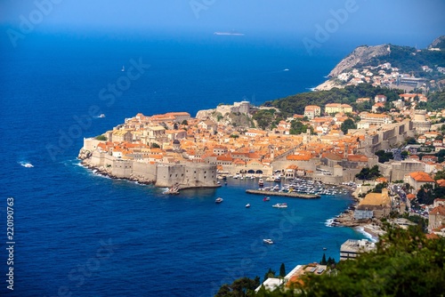 view on Old Town Dubrovnik in Dalmatia, Croatia 