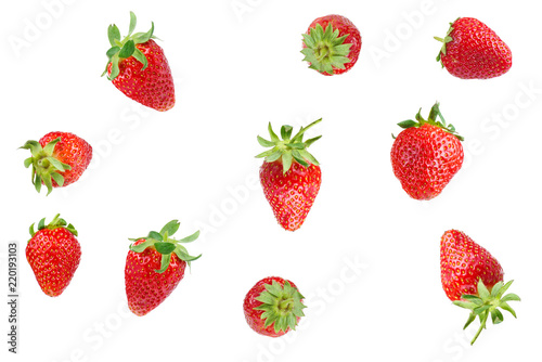 Fototapeta Naklejka Na Ścianę i Meble -  Strawberries on the white background.