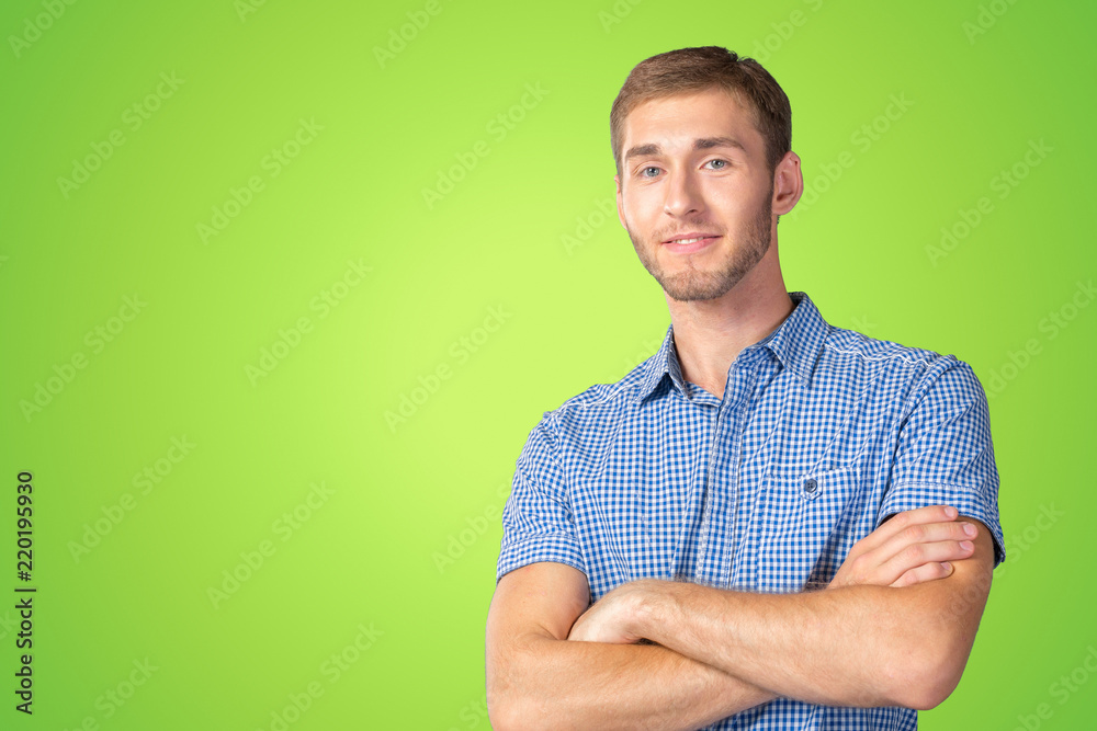Young  handsome man smiling