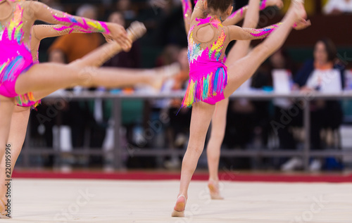 Rhythmic gymnastics competition - blurred