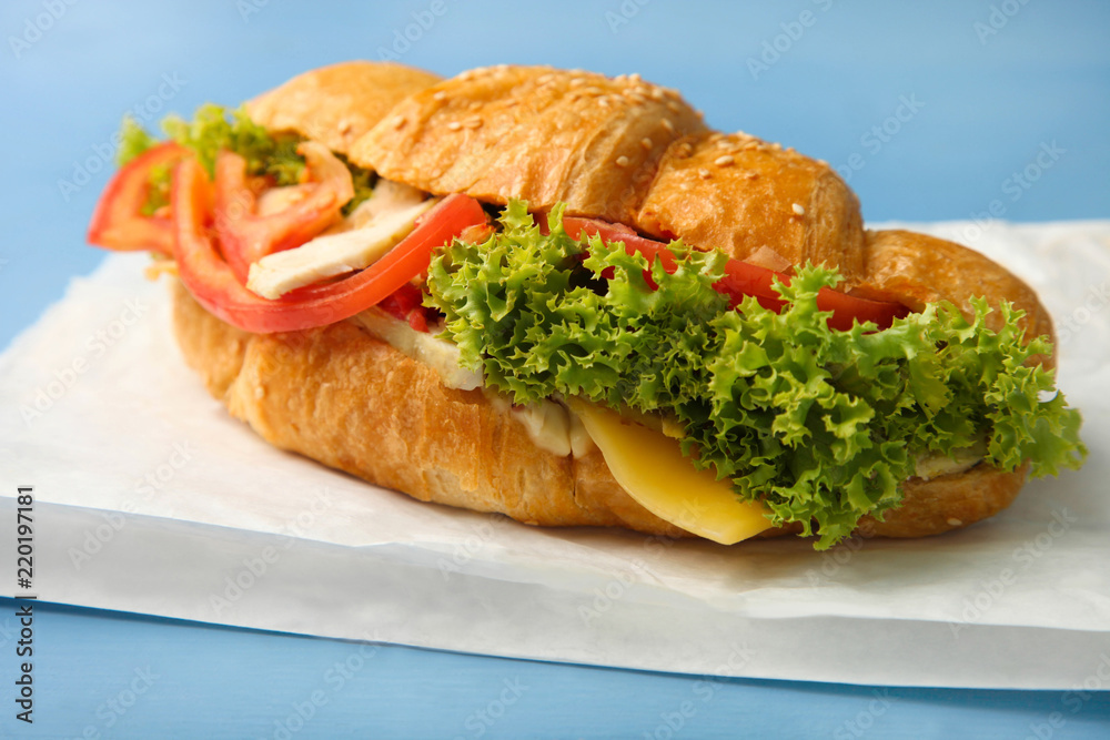 Croissant with vegetables Croissant with vegetables