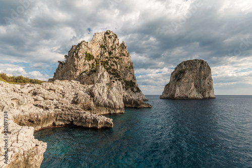 View of Capri island (Italy) with Faraglioni © Massimo