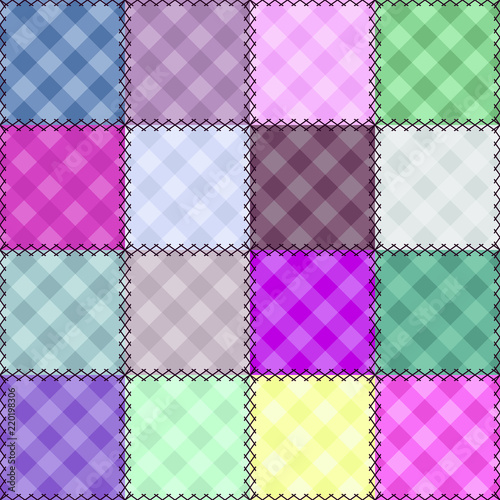 patchwork background with different patterns