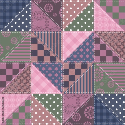 patchwork background with different patterns