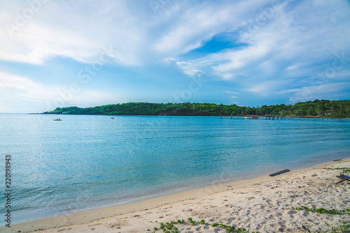 Beautiful Tropical Beach blue ocean background Summer view Sunshine at Sand and Sea Asia Beach Thailand Destinations 