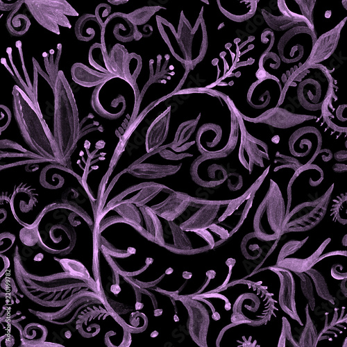 seamless floral pattern waretcolor