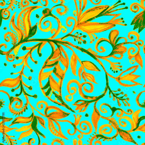 seamless floral pattern waretcolor