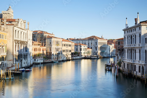 Grand Canal in Venice  clear blue sky in a summer morning in Italy