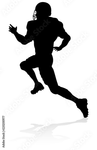 American Football Player Silhouette