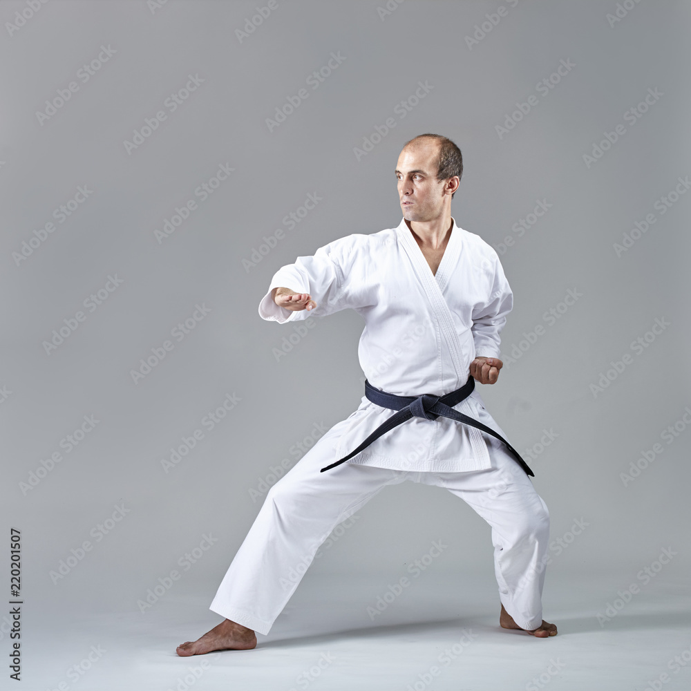 Blocks are trained by an adult athlete Blocks are trained by an adult athlete