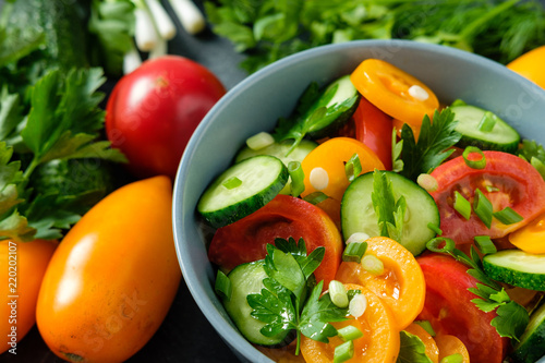 a fresh vegetable salad