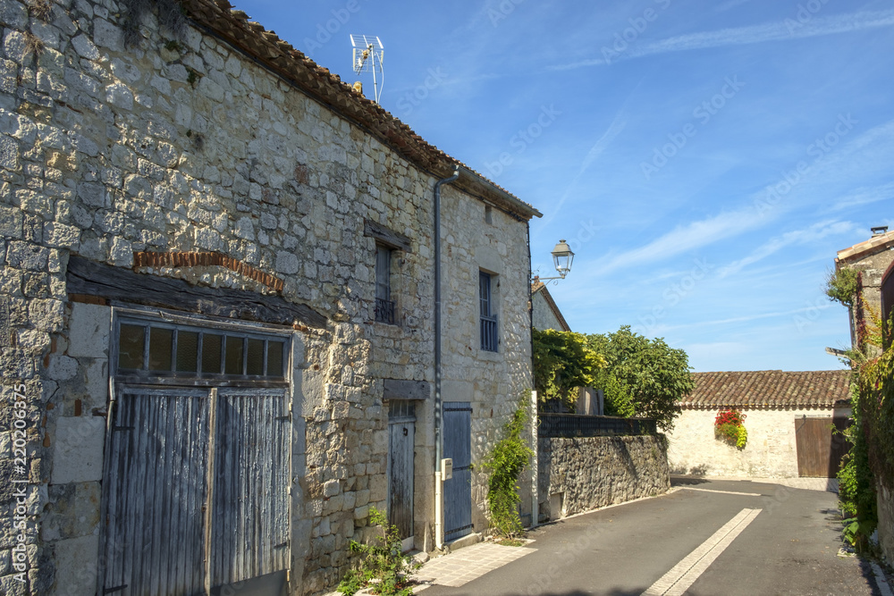 Typical rustic details are everywhere on the old buildings in picturesque Tournon d'Agenais, Lot et Garonne, France