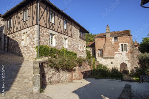 Fototapeta Naklejka Na Ścianę i Meble -  There is much traditional architecture to be seen lining the narrow streets of travel destination Penne d'Agenais, Lot et Garonne, France. 