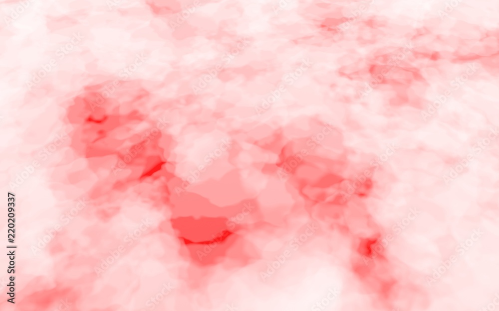 Background of abstract white color smoke isolated on red color background. The wall of white fog. 3D illustration