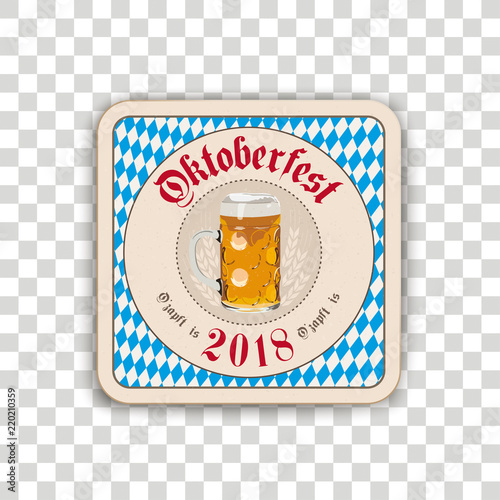 Oktoberfest 2018 Bierdeckel Transparent