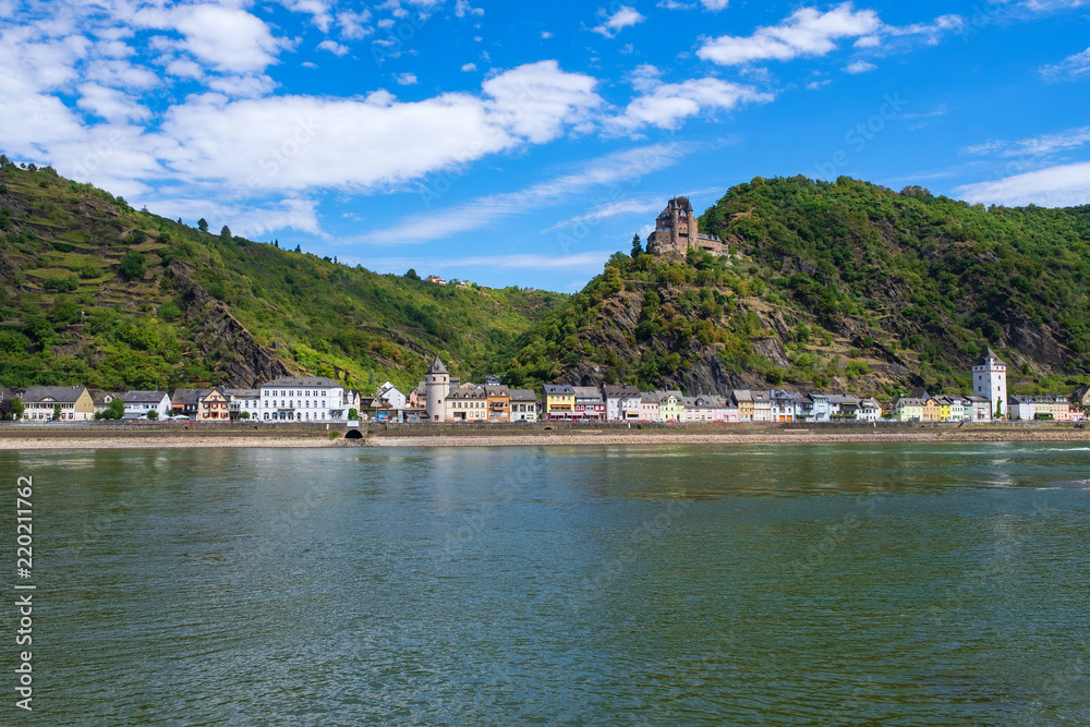 Der Rhein und die Burg Katz bei St. Goarshausen