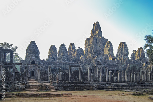 Ruins of the ancient temple complex Bayon. Angkor Thom. Cambodia
