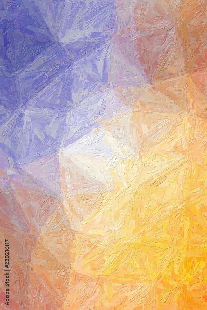 Obraz premium Stunning abstract illustration of blue, yellow and red Impasto with large brush paint. Nice background for your prints.