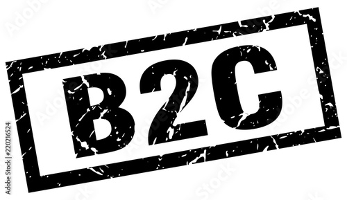square grunge black b2c stamp